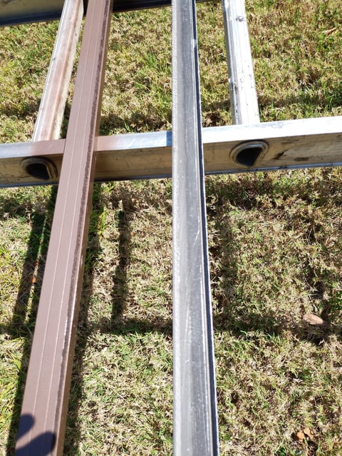 Metal and wooden fence frame